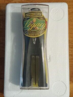 Cork Pops Legacy Black Handheld Plastic Bottle Opener with Foil Cutter